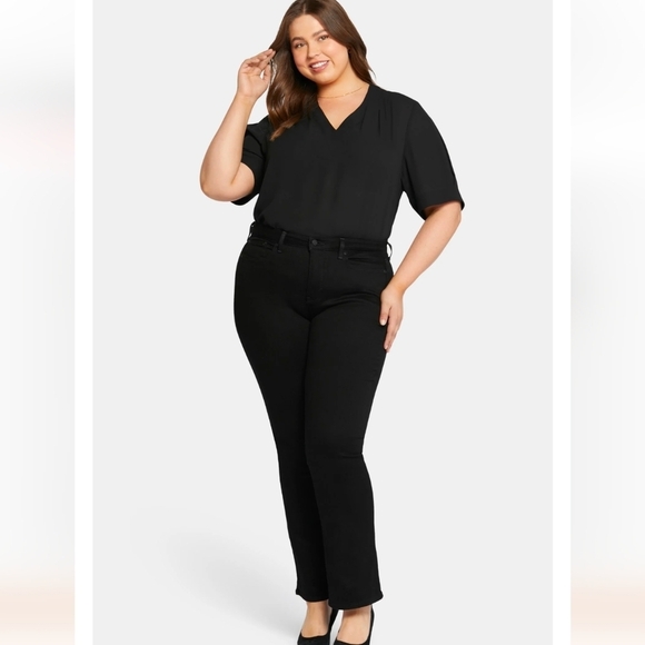 NYDJ Barbara Bootcut Jeans Black sz 20W NWT - Picture 1 of 9